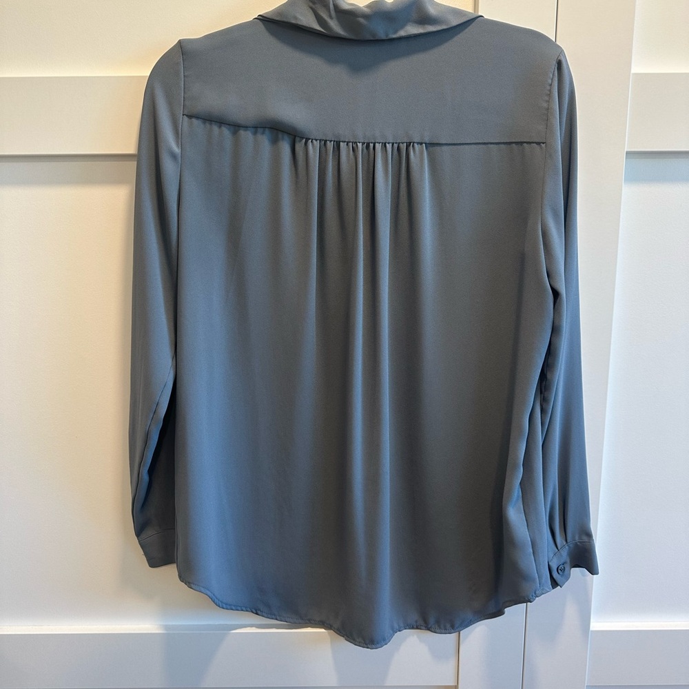 Ann Taylor Slate Blue Blouse - Picture 3 of 4